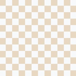  1/2"  Checkerboard Squares Beige and White