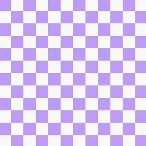 1/2" Checkerboard Squares Purple Lilac and White