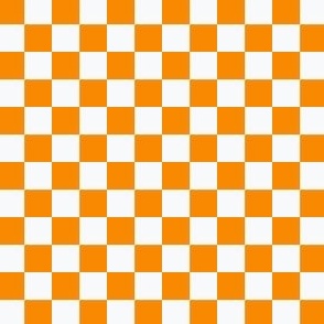 1/2" Checkerboard Squares Orange and White
