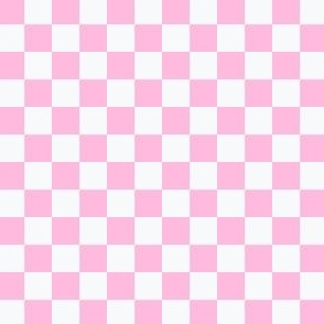 1/2" Checkerboard Squares Pink and White