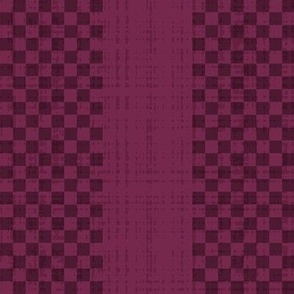 Wide Basket Weave Stripe with Linen Texture - Berry Purple - Large Scale - Handwoven Stripe Effect for Autumn Home Decor and Upholstery