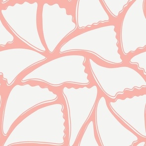 Medium Abstract Tropical Summer Flower Petals Allover Tossed Print in Rose Quartz Pink