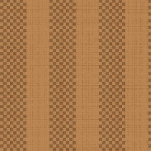 Wide Basket Weave Stripe with Linen Texture - Yellow Ochre - Medium Scale - Handwoven Stripe Effect for Autumn Home Decor and Upholstery