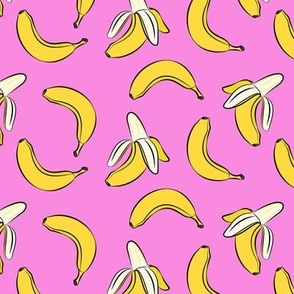 bananas on hot pink - LAD24