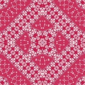 red ethnic ornament geometric pattern