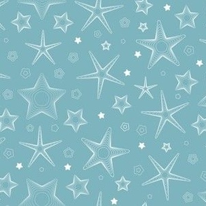 Dark Teal Sea Stars - Small 