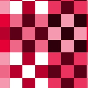 Multicolored checkered board - Monochrome pink