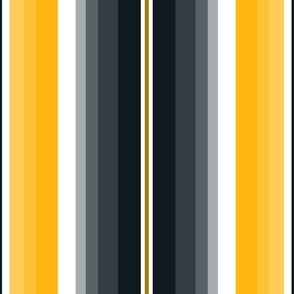 Medium Gradient Stripe Vertical in black 101820 and gold yellow ffb612 Team colors School Spirit