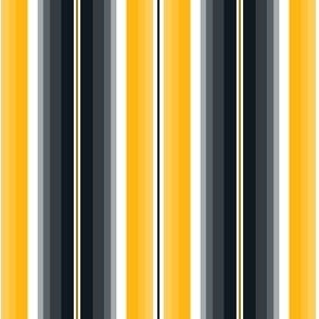 Mini Gradient Stripe Vertical in black 101820 and gold yellow ffb612, Team colors School Spirit