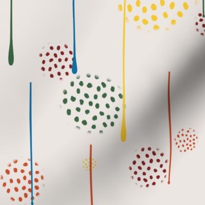 Dripping Paint_And_Polka_Dots_On_White