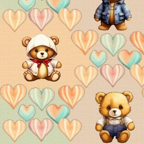 Teddybears and hearts