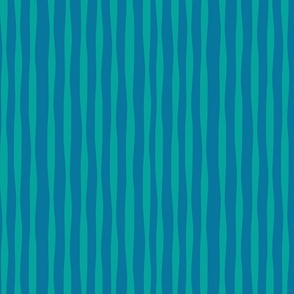 Wonky Vertical Stripe // medium // navy, teal, green
