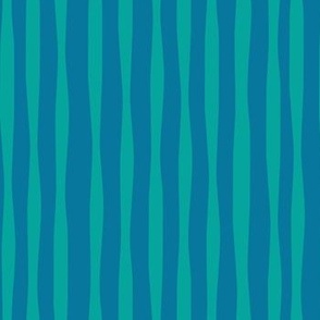 Wonky Vertical Stripe // small // navy, teal, green