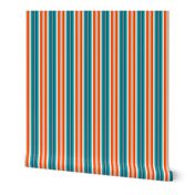 Mini Gradient Stripe Vertical in aqua blue 008e97, teal blue 005778, and orange fc4c02 Team colors School Spirit