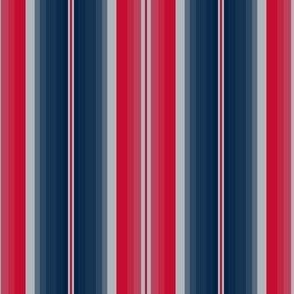 Mini Gradient Stripe Vertical in nautical blue 002244, plain red solid c60c30, plain silver b0b7bc Team colors School Spirit