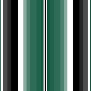 Small Gradient Stripe Vertical in dark green 125740, black 000000, white ffffff Team colors School Spirit