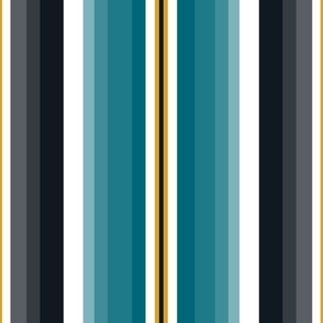 Large Gradient Stripe Vertical in teal teal 006778, yellow gold d7a22a, black plain 101820 Team colors School Spirit