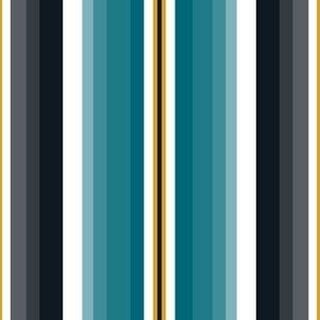 Small Gradient Stripe Vertical in teal teal 006778, yellow gold d7a22a, black plain 101820 Team colors School Spirit