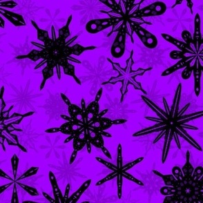Throwing Stars on Neon Purple
