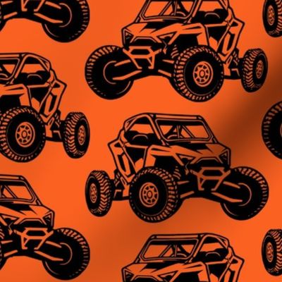 Large SXS All Terrain Vehicles ATV UTV Black and Orange