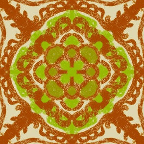  Verde & Brandy Tile Essence: Spanish-Inspired Vintage, Large