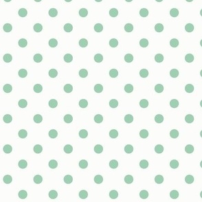 Dotty: Jadeite Green & White Polka Dot