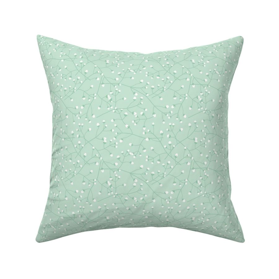 Baby's Breath Toss: Jadeite Glass Green Small Floral Print