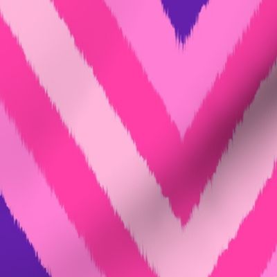 (M) Ikat Diamonds - Pink and Purple Geometric Design  