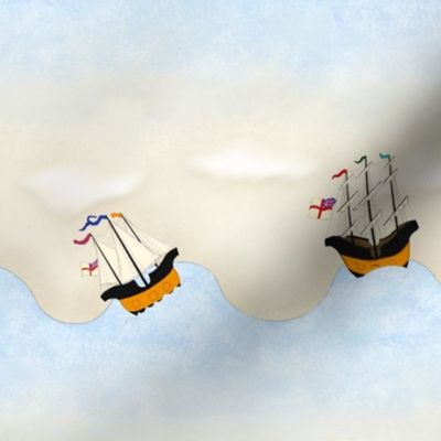 Ships on the Rolling Sea (medium scale)