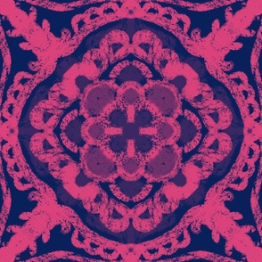 Vivid Vintage: Pink & Purple Tile Elegance, Large 