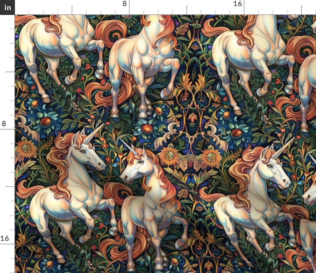 medieval unicorn frolic 