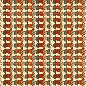 Autumn Herringbone | Geometric Weave Pattern with Earthy Tones