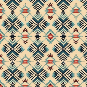 Tribal Fusion Quilt | Southwestern Geometric Fabric Design