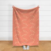 Scalloped Silver Dollars in Large Scale in Sunset Peach