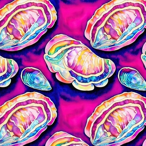 Abalone Shells in Ultra Bright Pastel Colors By kedoki in 12 x 12 inch size