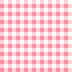 1” Carnation Pink Gingham Check