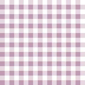 1” Dusty Violet Gingham Check