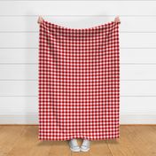 1” Barn Red Gingham Check