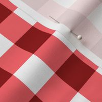 1” Barn Red Gingham Check