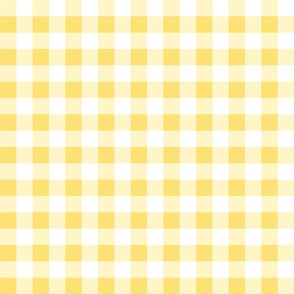 1” Sunshine Yellow Gingham Check