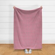 1” Cranberry Gingham Check