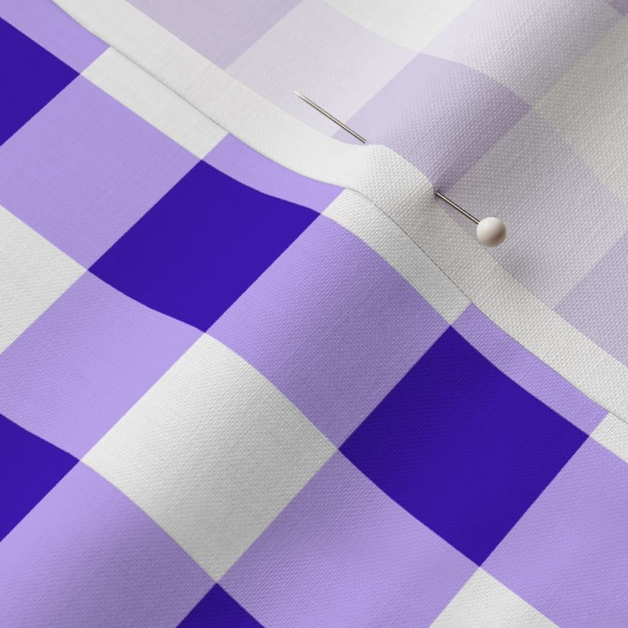 1” Bright Purple Gingham Check