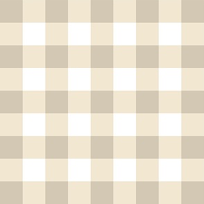 Jumbo 2” Taupe Gingham Check