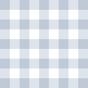 Jumbo 2” Blue Grey Gingham Check