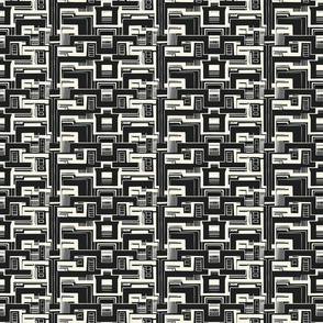 Modern Maze Abstract Geometric Pattern