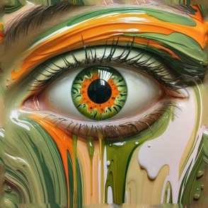 fluid art human eye 
