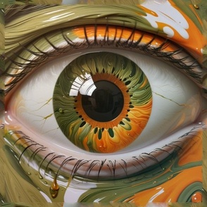 fluid art human eye