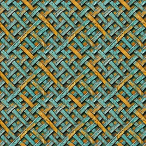 Tropical Weave Illusion - Abstract Foliage Fusion