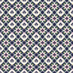 Regal Argyle Elegance - Vintage Heraldic Motif