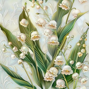 Lily of the Valley Flowers ~ May Bells in Shimmery Soft Cream Colors